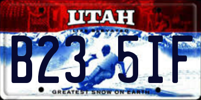 UT license plate B235IF