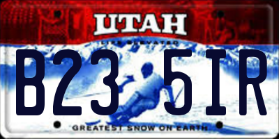 UT license plate B235IR