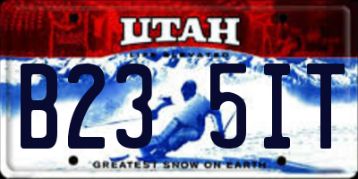 UT license plate B235IT