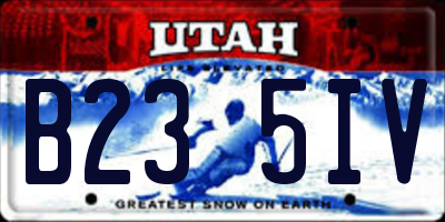 UT license plate B235IV