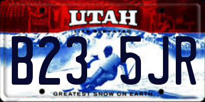 UT license plate B235JR