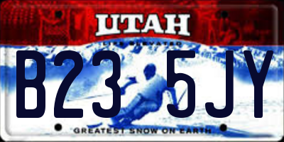 UT license plate B235JY