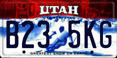 UT license plate B235KG