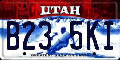 UT license plate B235KI