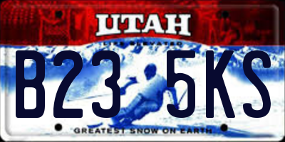 UT license plate B235KS