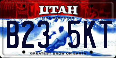 UT license plate B235KT
