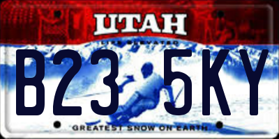 UT license plate B235KY