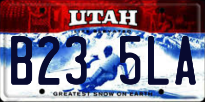 UT license plate B235LA