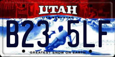 UT license plate B235LF