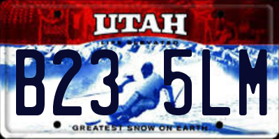 UT license plate B235LM