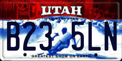 UT license plate B235LN