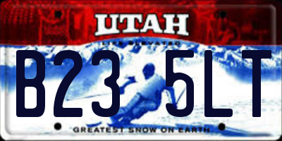 UT license plate B235LT