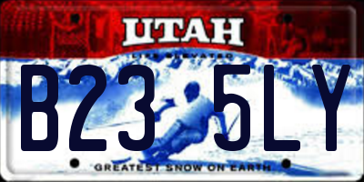 UT license plate B235LY