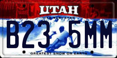 UT license plate B235MM