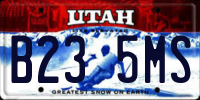 UT license plate B235MS