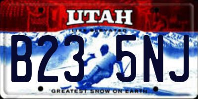 UT license plate B235NJ