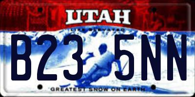 UT license plate B235NN