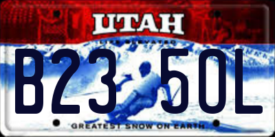 UT license plate B235OL