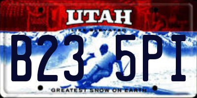 UT license plate B235PI