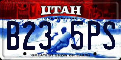 UT license plate B235PS