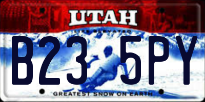 UT license plate B235PY