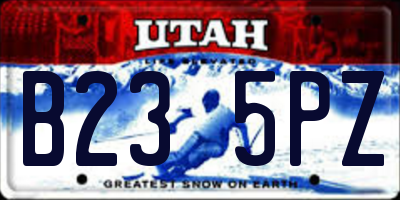 UT license plate B235PZ
