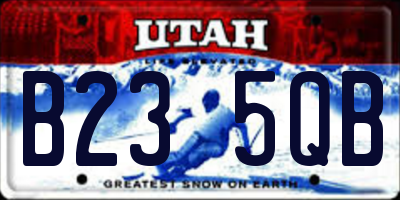 UT license plate B235QB