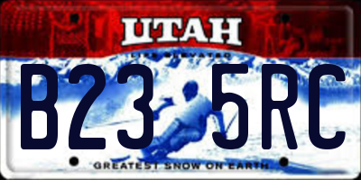 UT license plate B235RC