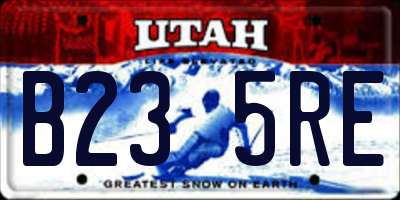 UT license plate B235RE