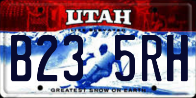 UT license plate B235RH