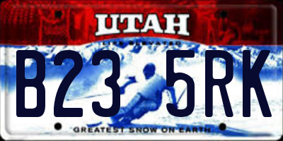 UT license plate B235RK