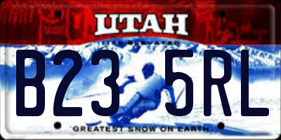 UT license plate B235RL