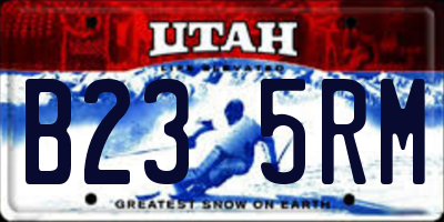 UT license plate B235RM