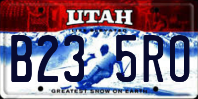 UT license plate B235RO