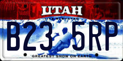 UT license plate B235RP