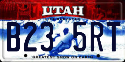 UT license plate B235RT