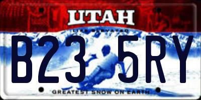 UT license plate B235RY