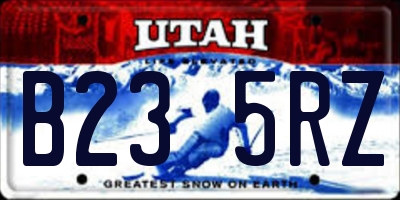 UT license plate B235RZ