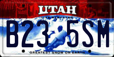 UT license plate B235SM