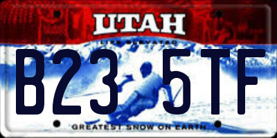 UT license plate B235TF