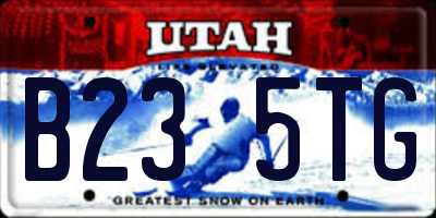 UT license plate B235TG