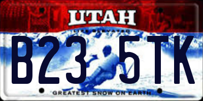 UT license plate B235TK