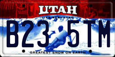 UT license plate B235TM