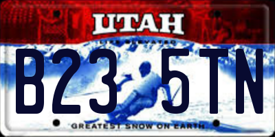 UT license plate B235TN