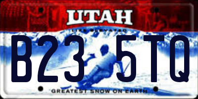 UT license plate B235TQ