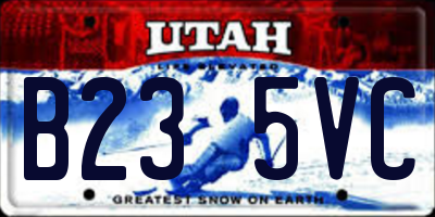 UT license plate B235VC