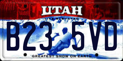 UT license plate B235VD