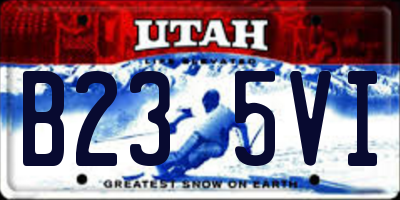 UT license plate B235VI