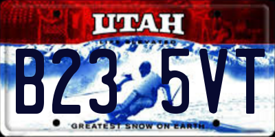UT license plate B235VT