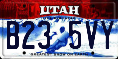 UT license plate B235VY